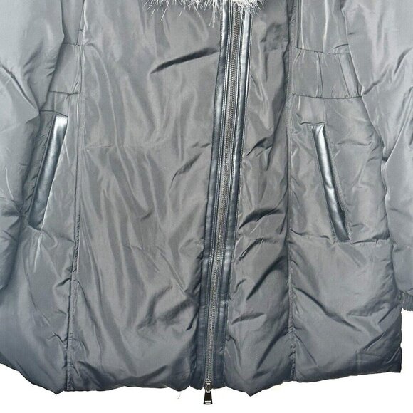 Lily Morgan Winter Parka Hooded Coat Removable Faux Fur Trim Black Womens Sz XL - Picture 4 of 14